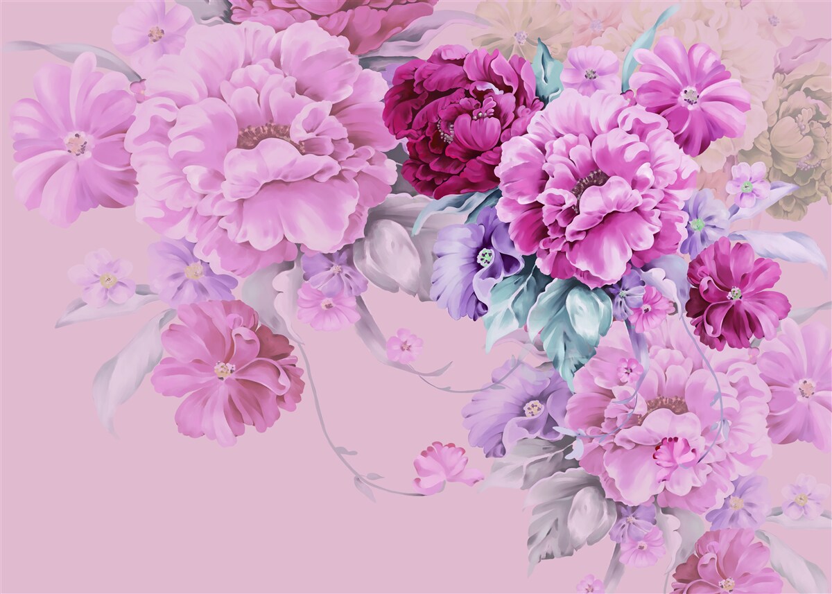 Фотошпалери Осінній букет в бузкових тонах