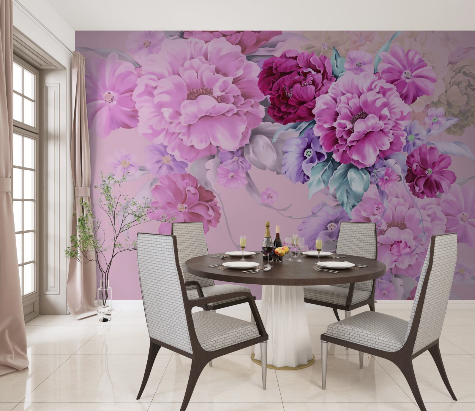 Фотошпалери Осінній букет в бузкових тонах