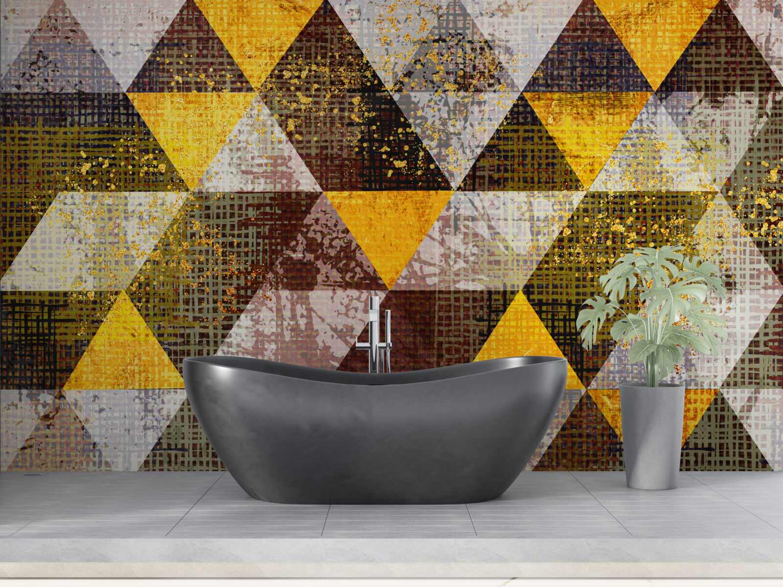 Фотошпалери різнокольорова структура ромба