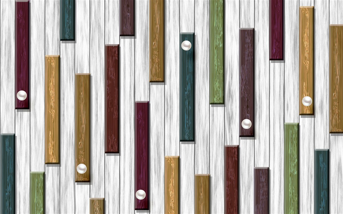 Фотошпалери різнокольорові смужки на сірому тлі