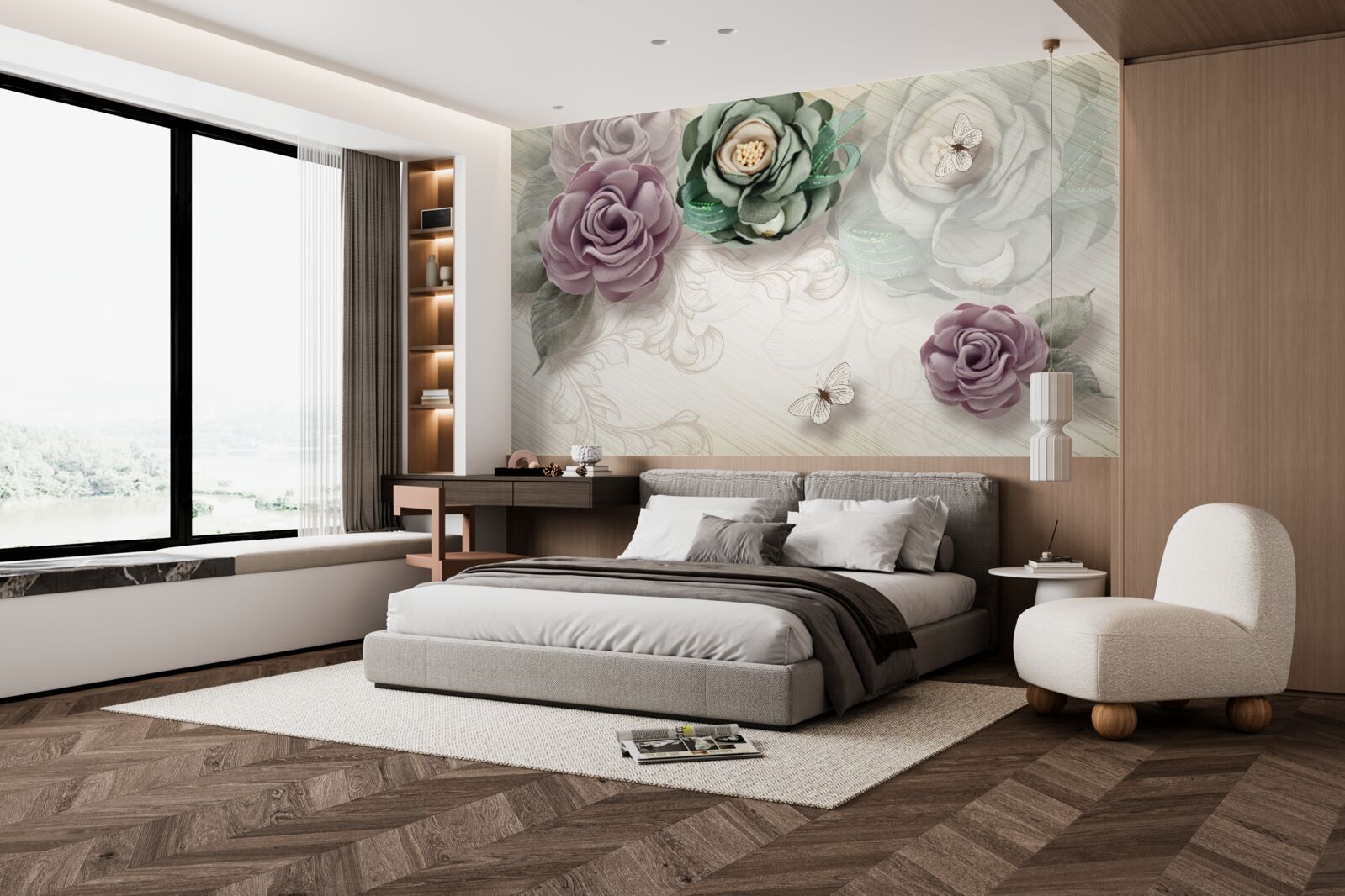 Фотошпалери унікальні мальовничі картини з троянд