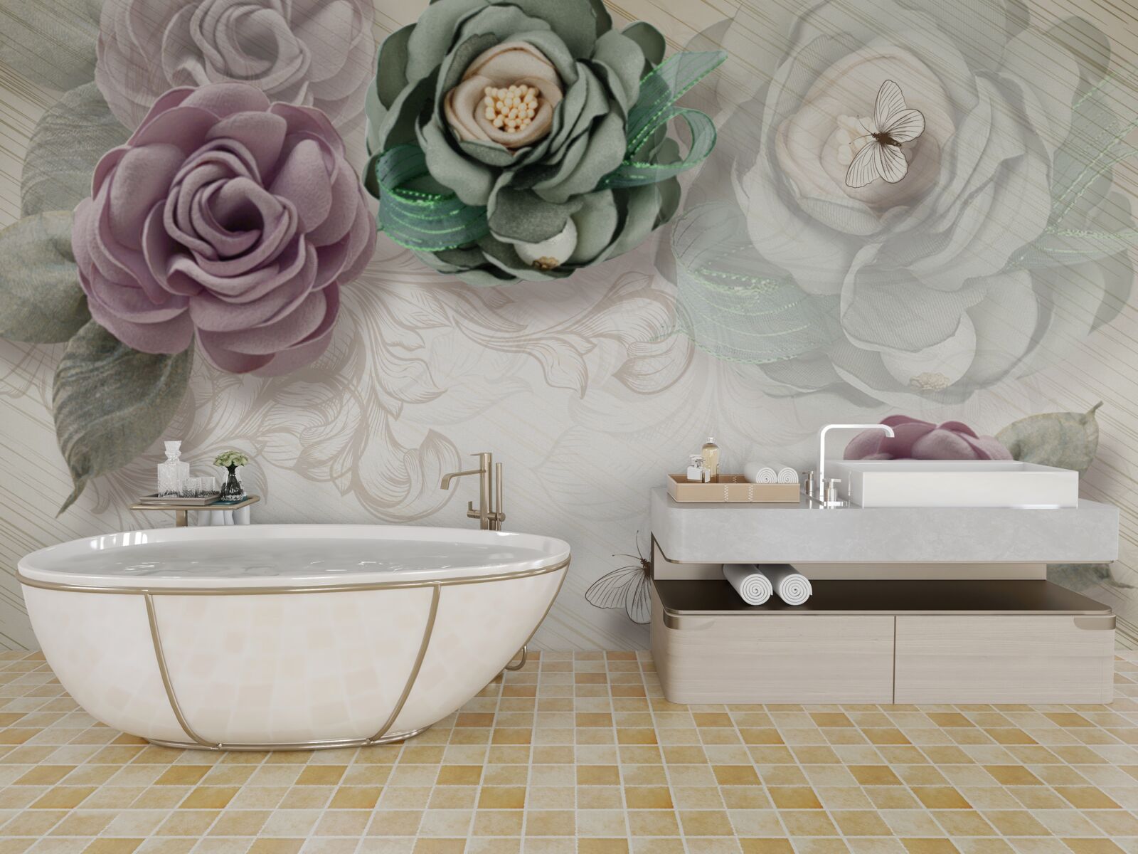 Фотошпалери унікальні мальовничі картини з троянд