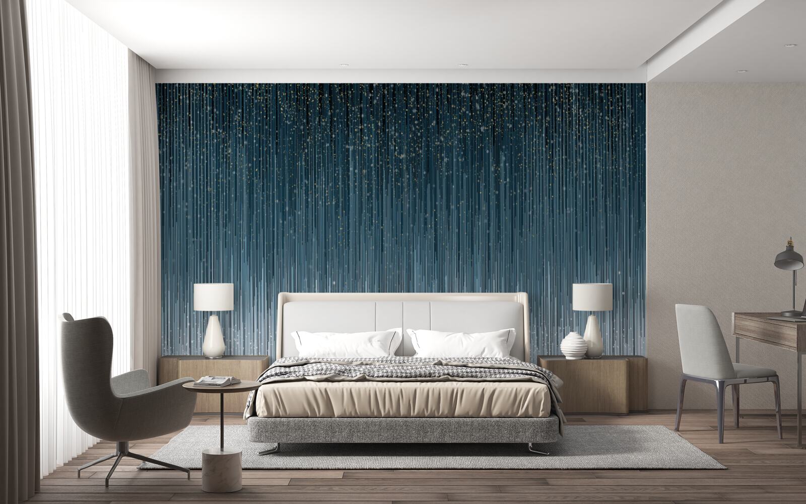 Фотошпалери сильний дощ вночі