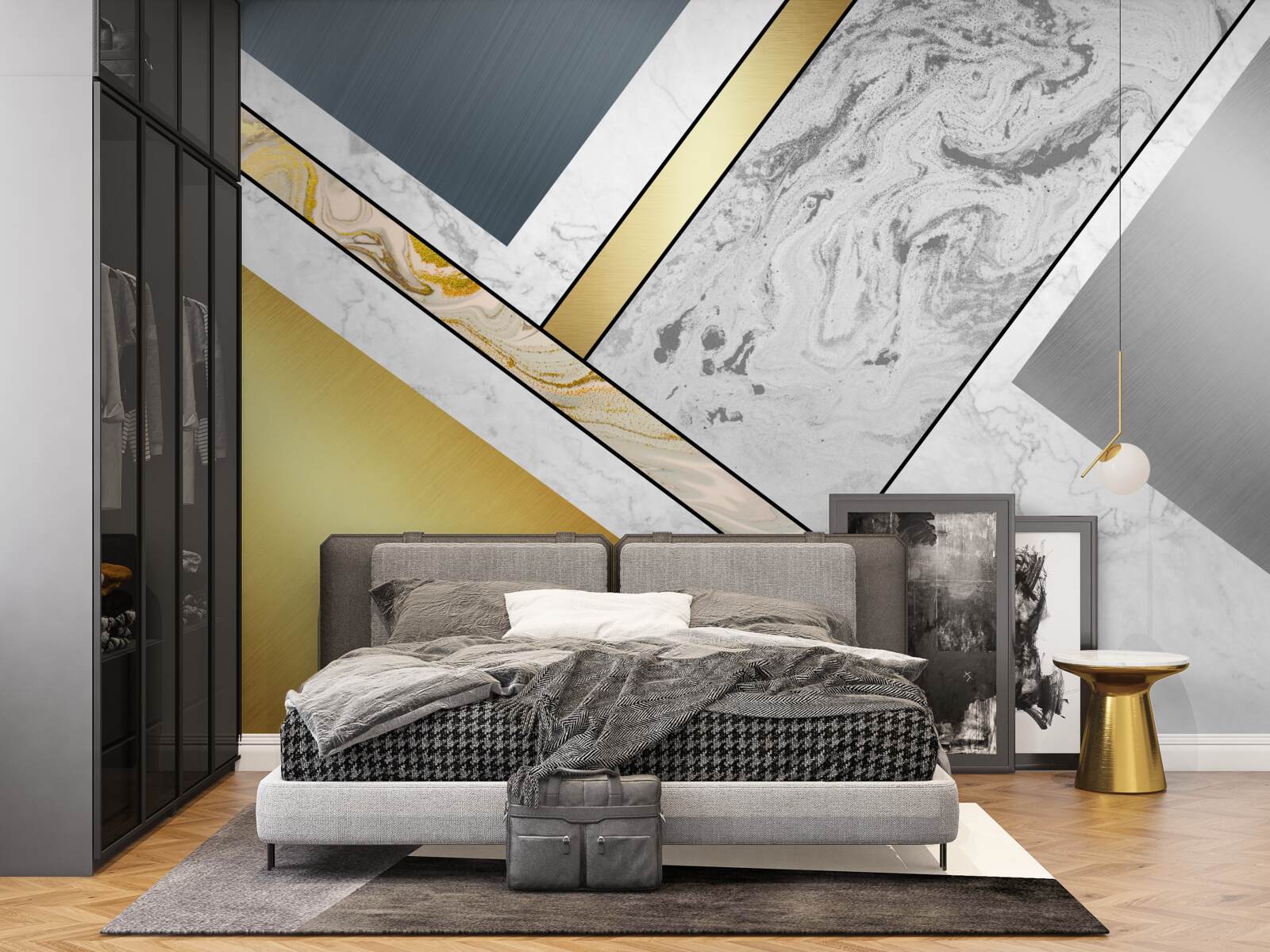 Фотошпалери поєднання різних видів мармуру