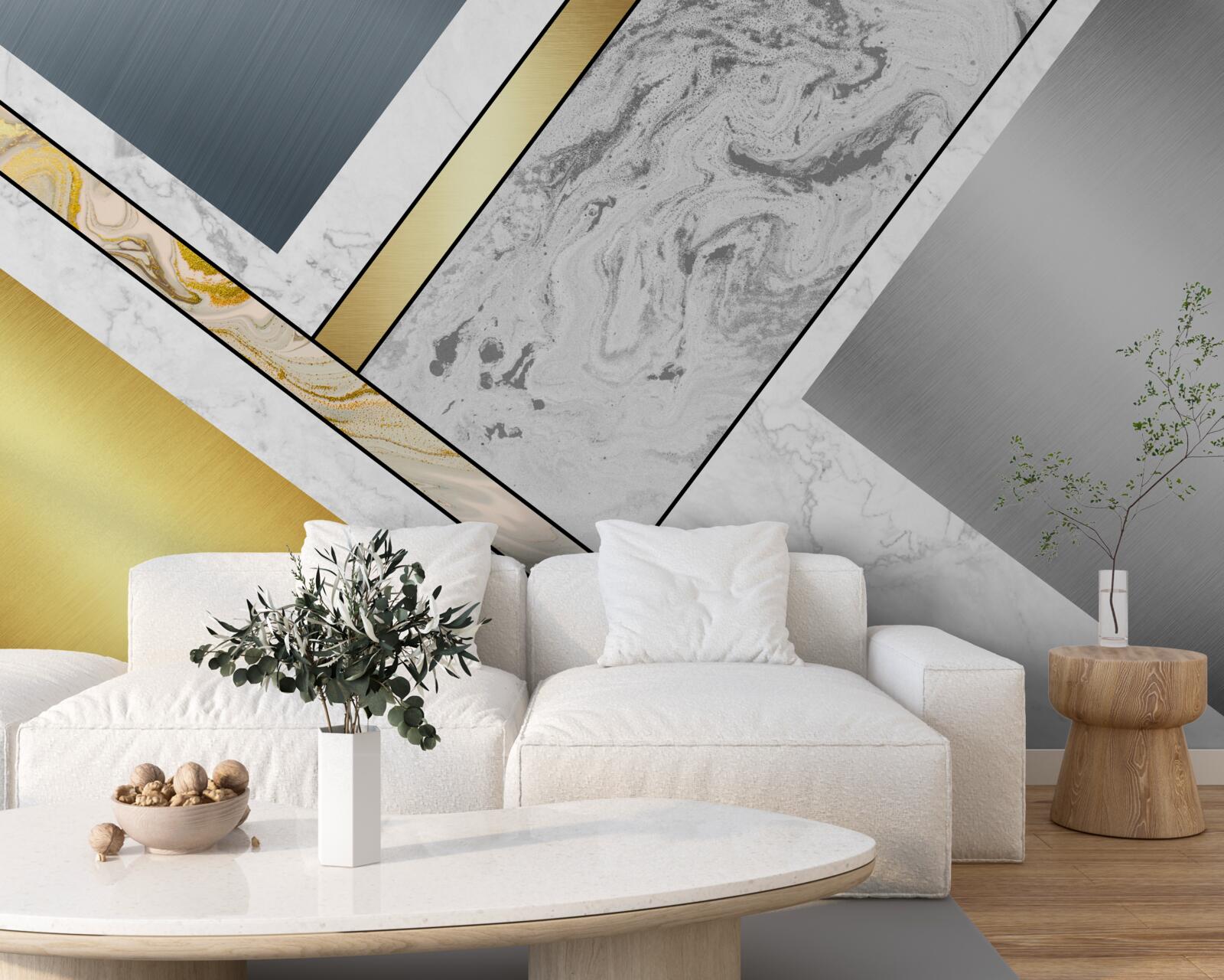 Фотошпалери поєднання різних видів мармуру