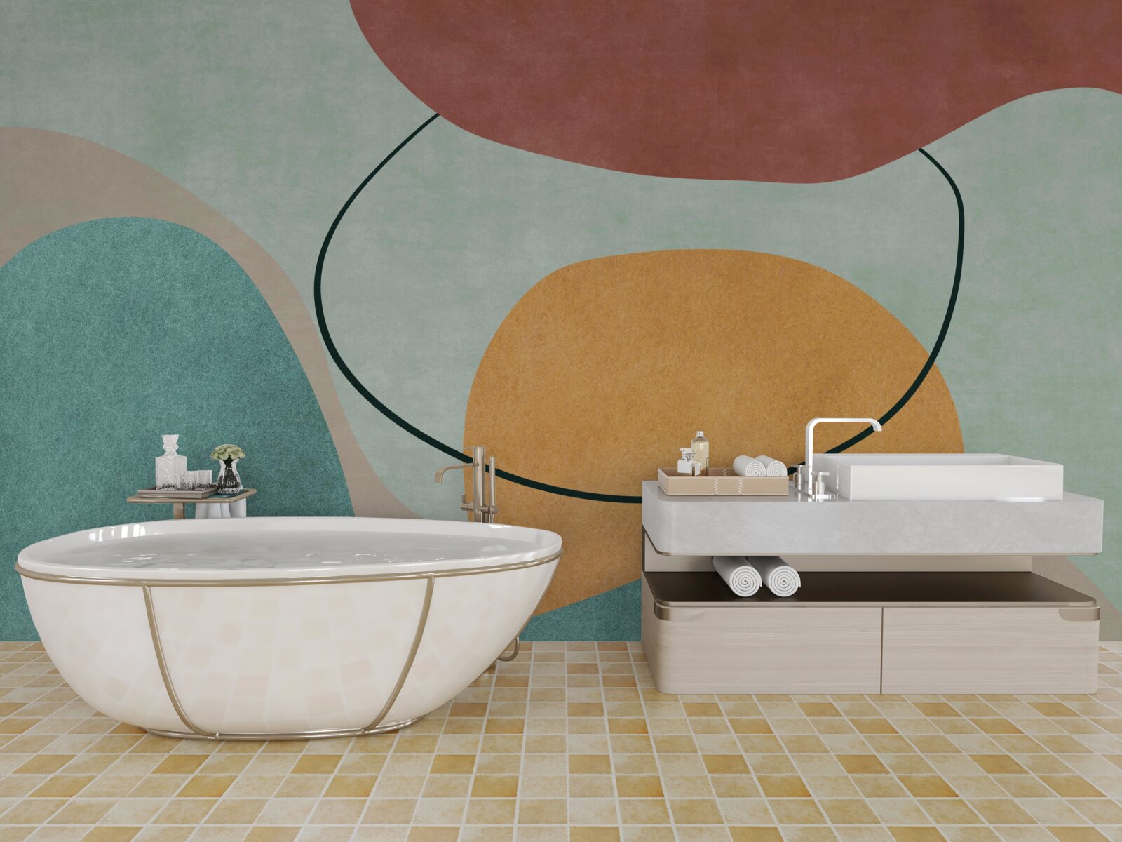 Фотошпалери вода поглинає сонце, що заходить