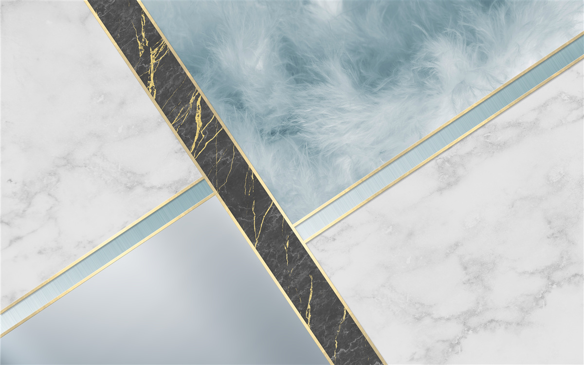 Фотошпалери мармур у відтінках сірого та синього з елементами чорного
