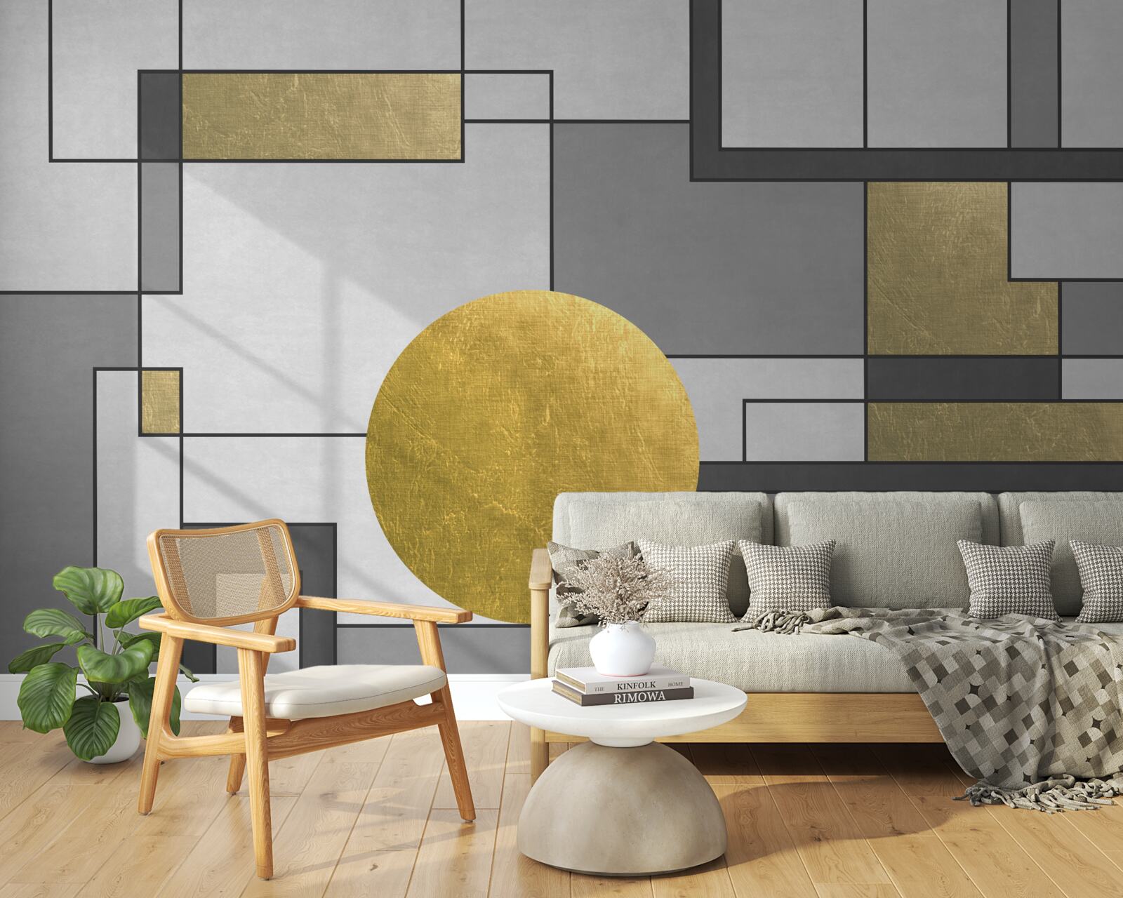 Фотошпалери золотий глобус на місці