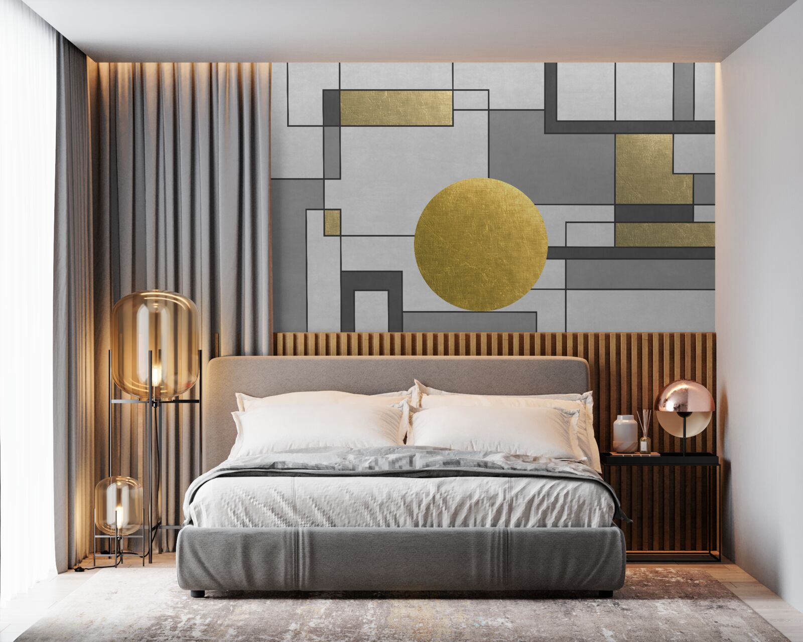 Фотошпалери золотий глобус на місці