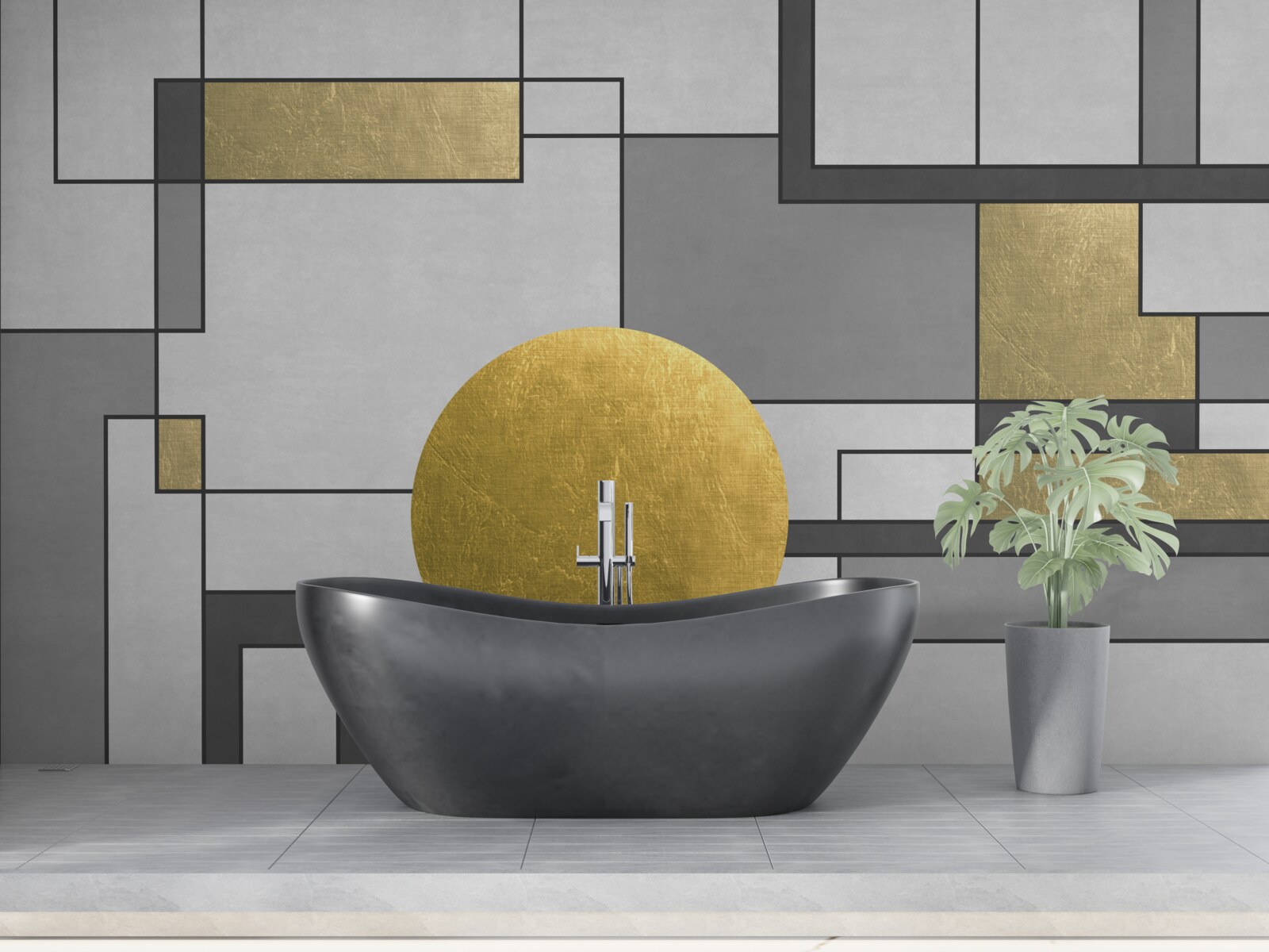 Фотошпалери золотий глобус на місці