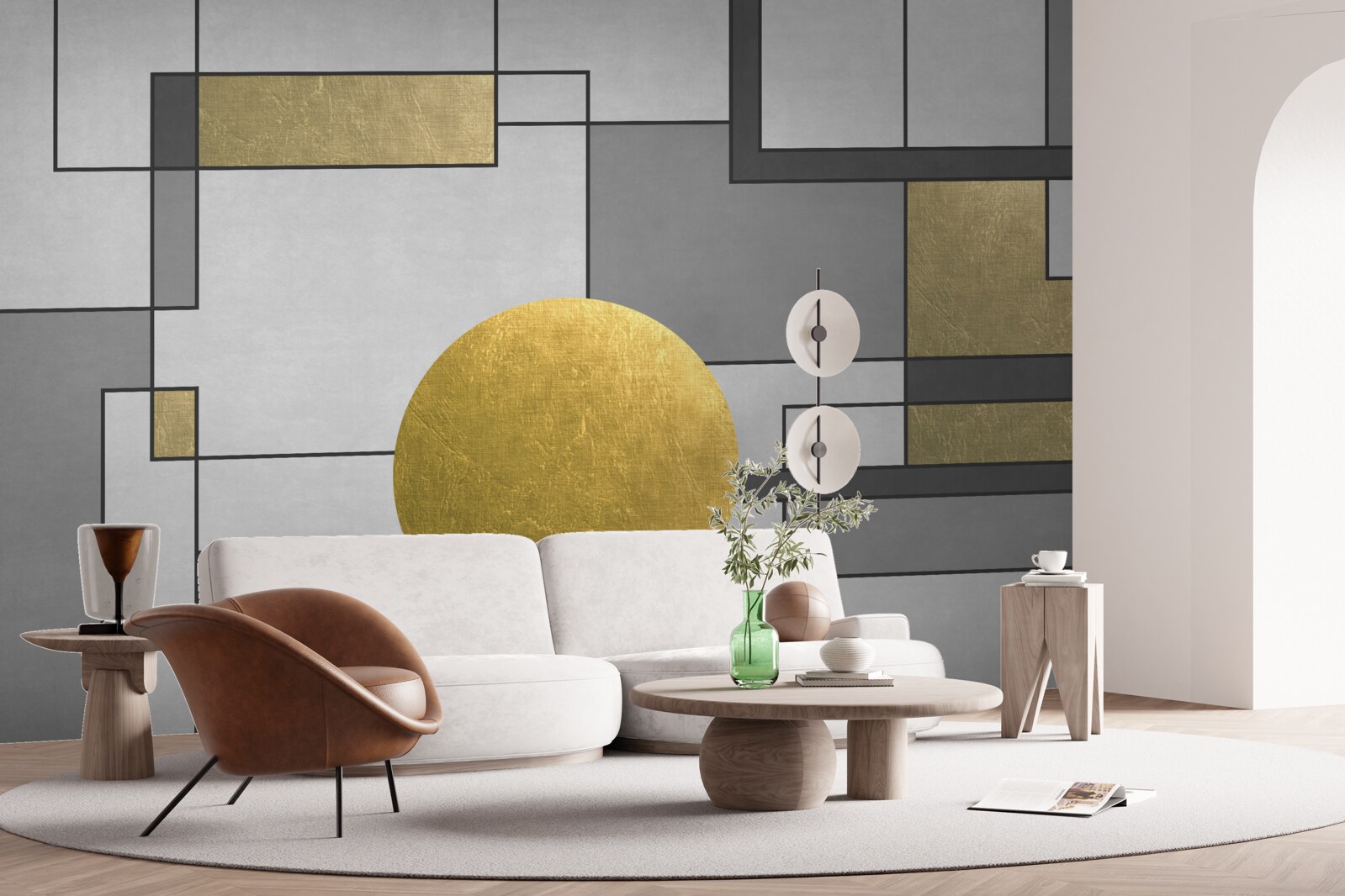 Фотошпалери золотий глобус на місці