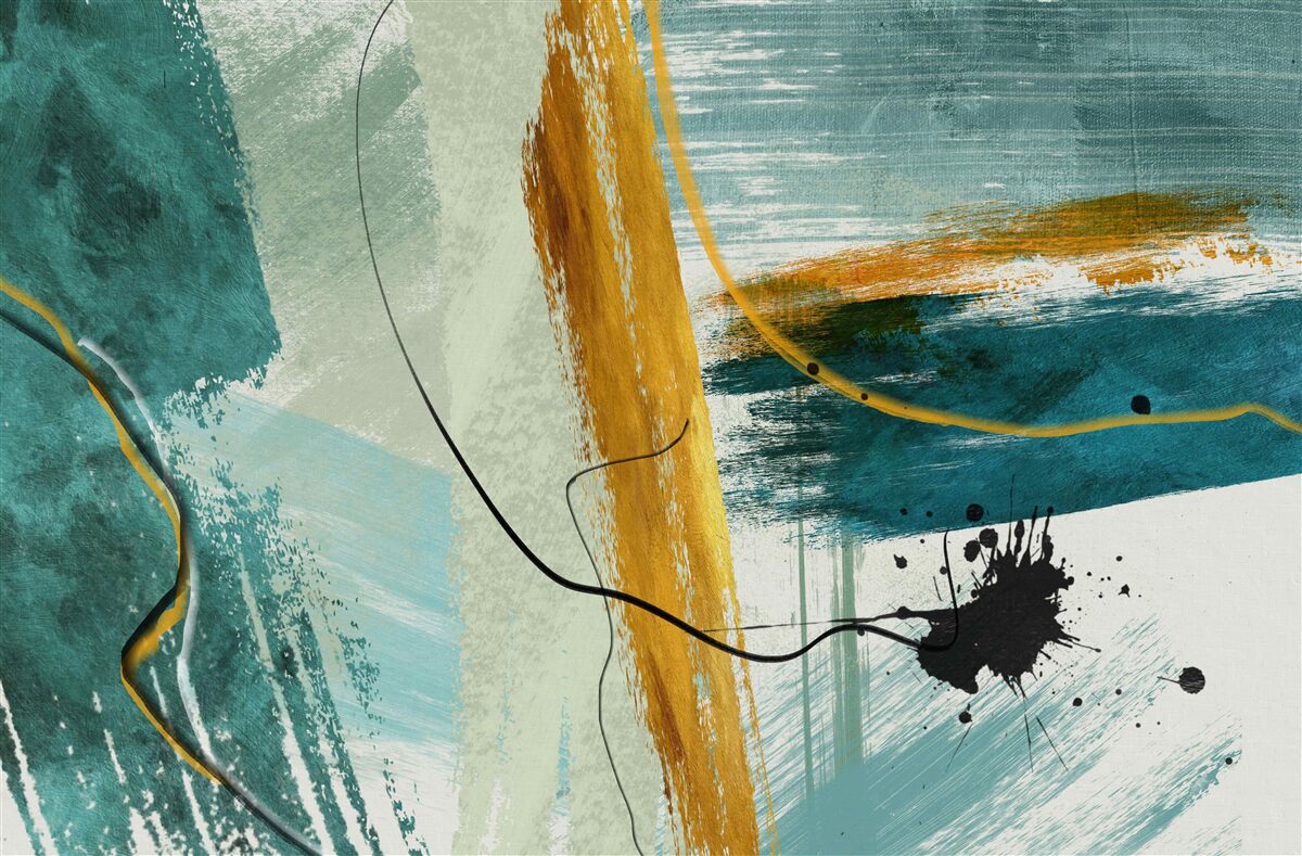 Фотошпалери абстрактне зображення сучасності на синьому тлі