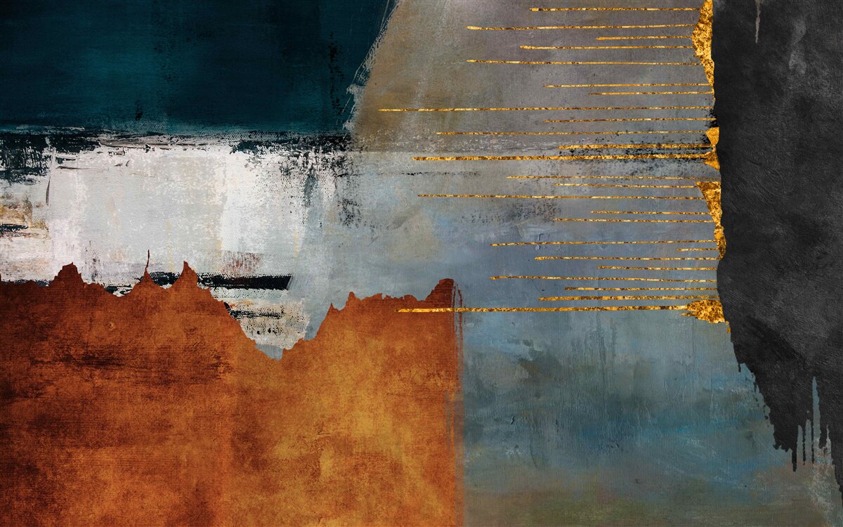 Фотошпалери кольорове тло прикрашене золотими лініями