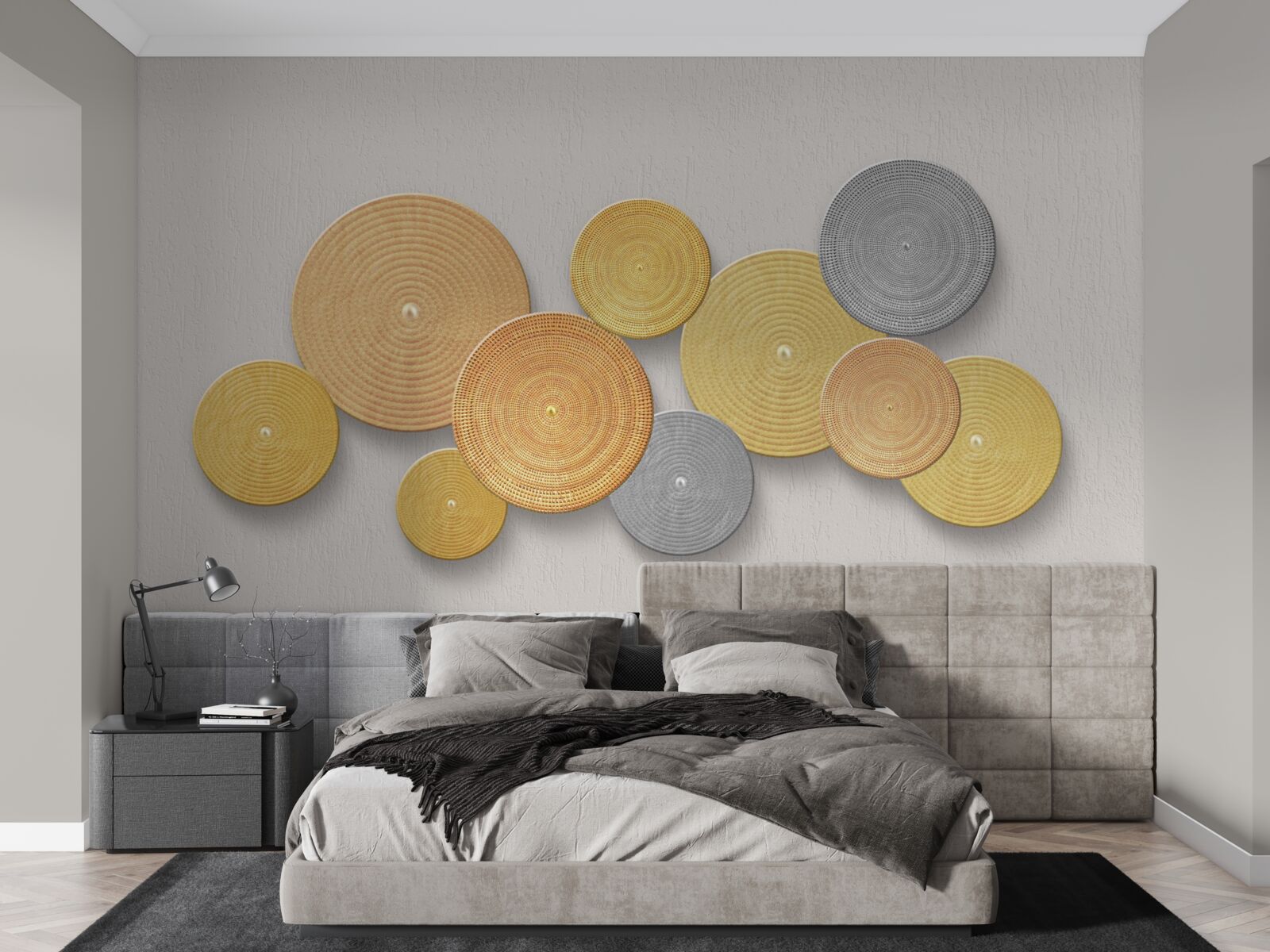 Фотошпалери шматочки дерева різних кольорів