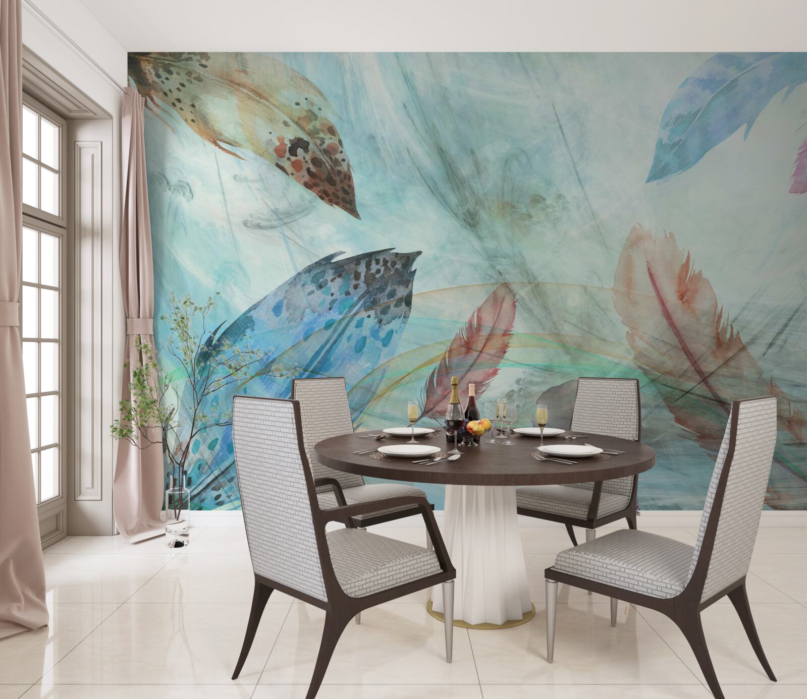 Фотошпалери яскраві ручки, пофарбовані аквареллю