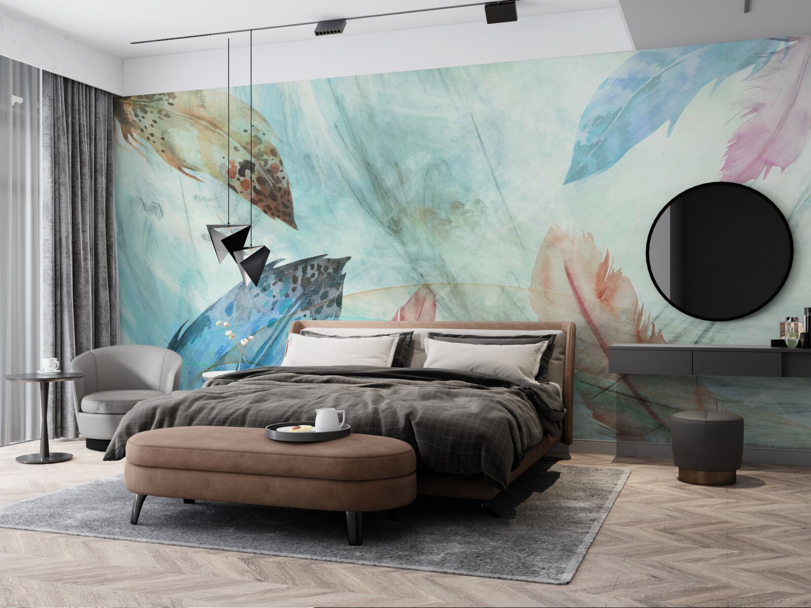 Фотошпалери яскраві ручки, пофарбовані аквареллю