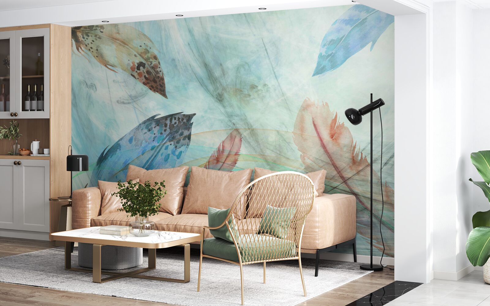 Фотошпалери яскраві ручки, пофарбовані аквареллю