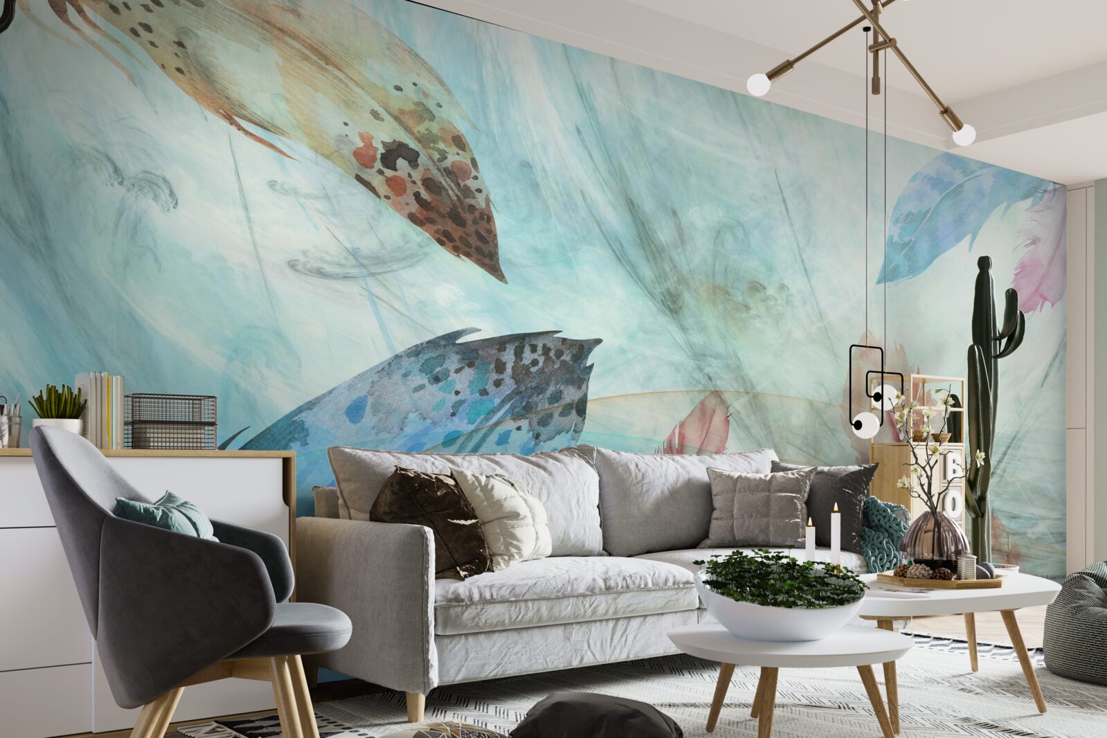 Фотошпалери яскраві ручки, пофарбовані аквареллю