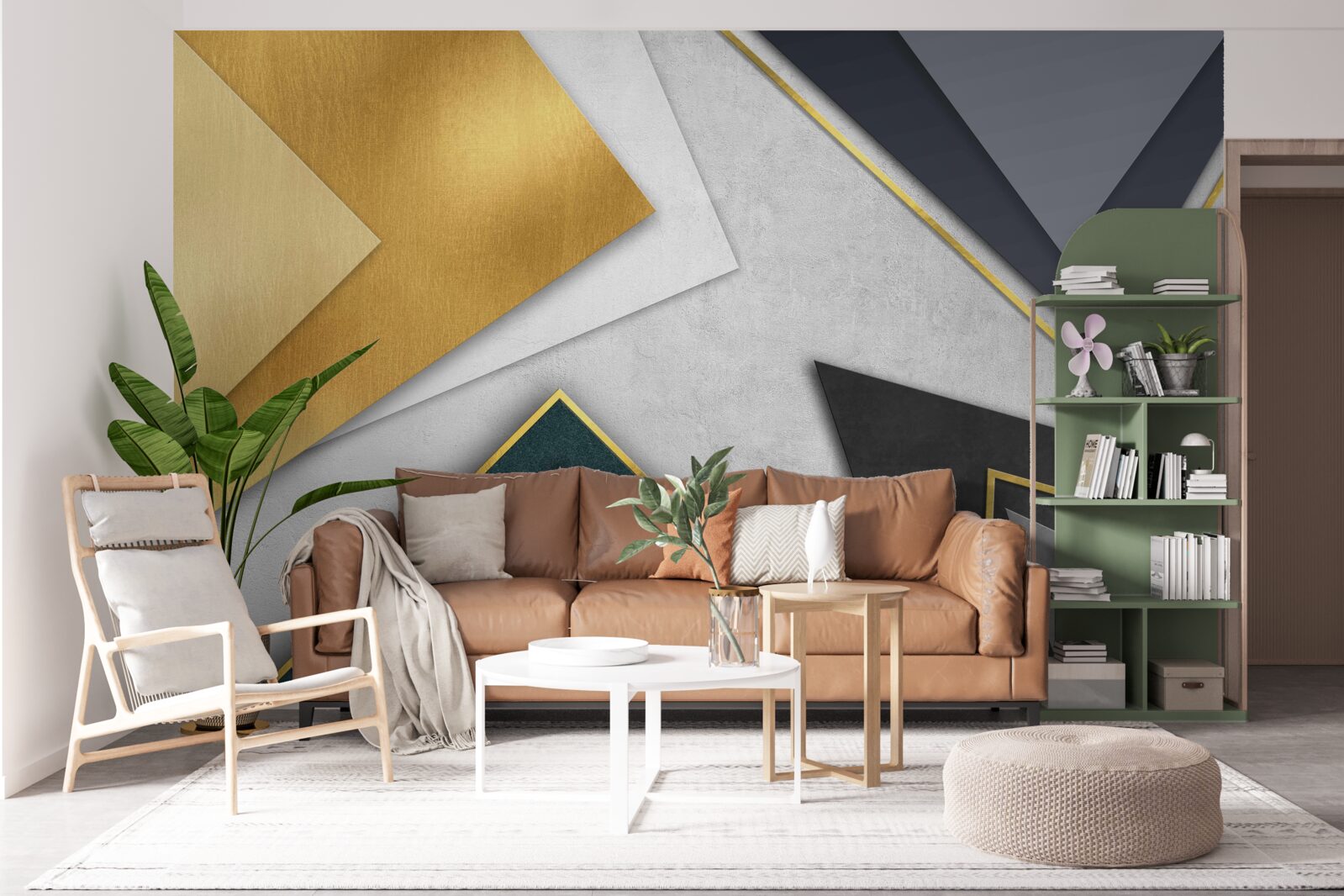 Фотошпалери трикутники різних відтінків