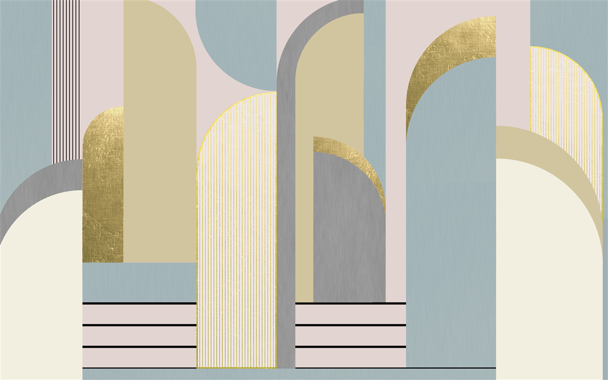 Фотошпалери арки з геометричними формами