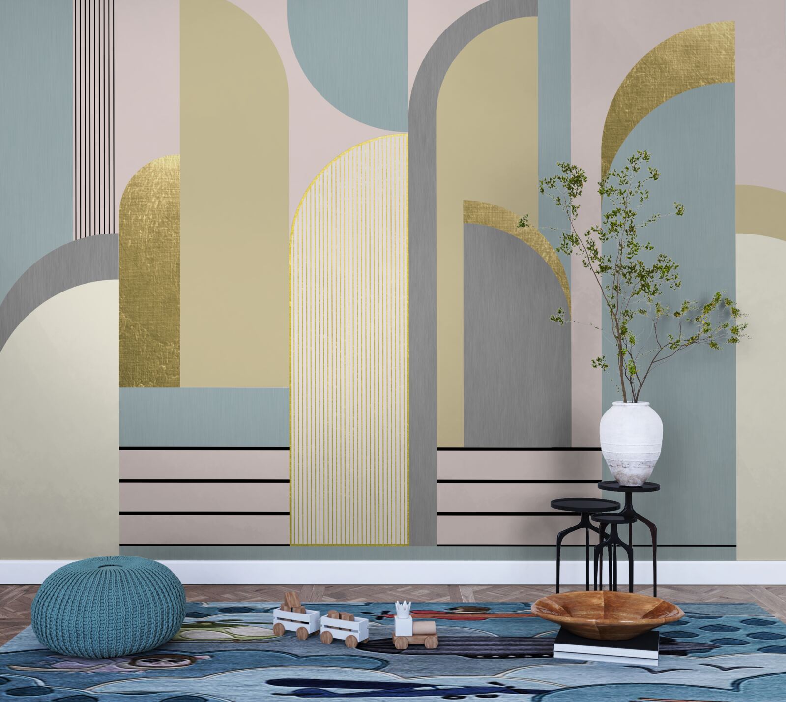 Фотошпалери арки з геометричними формами