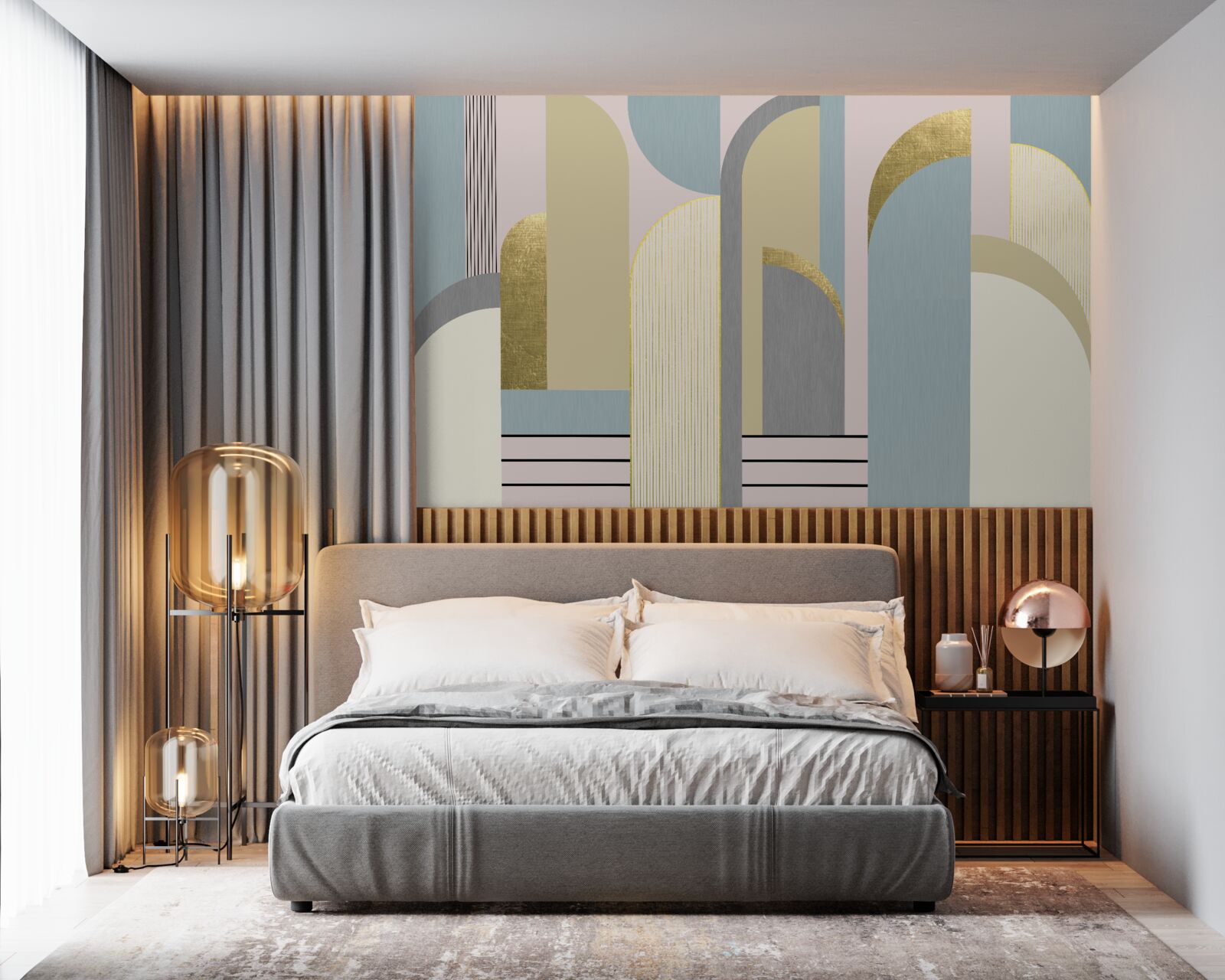 Фотошпалери арки з геометричними формами