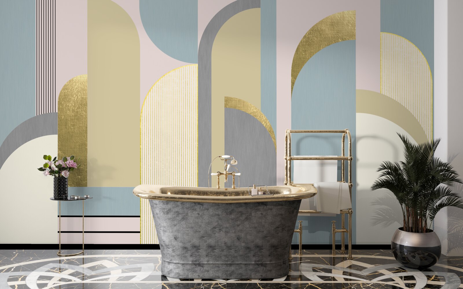 Фотошпалери арки з геометричними формами