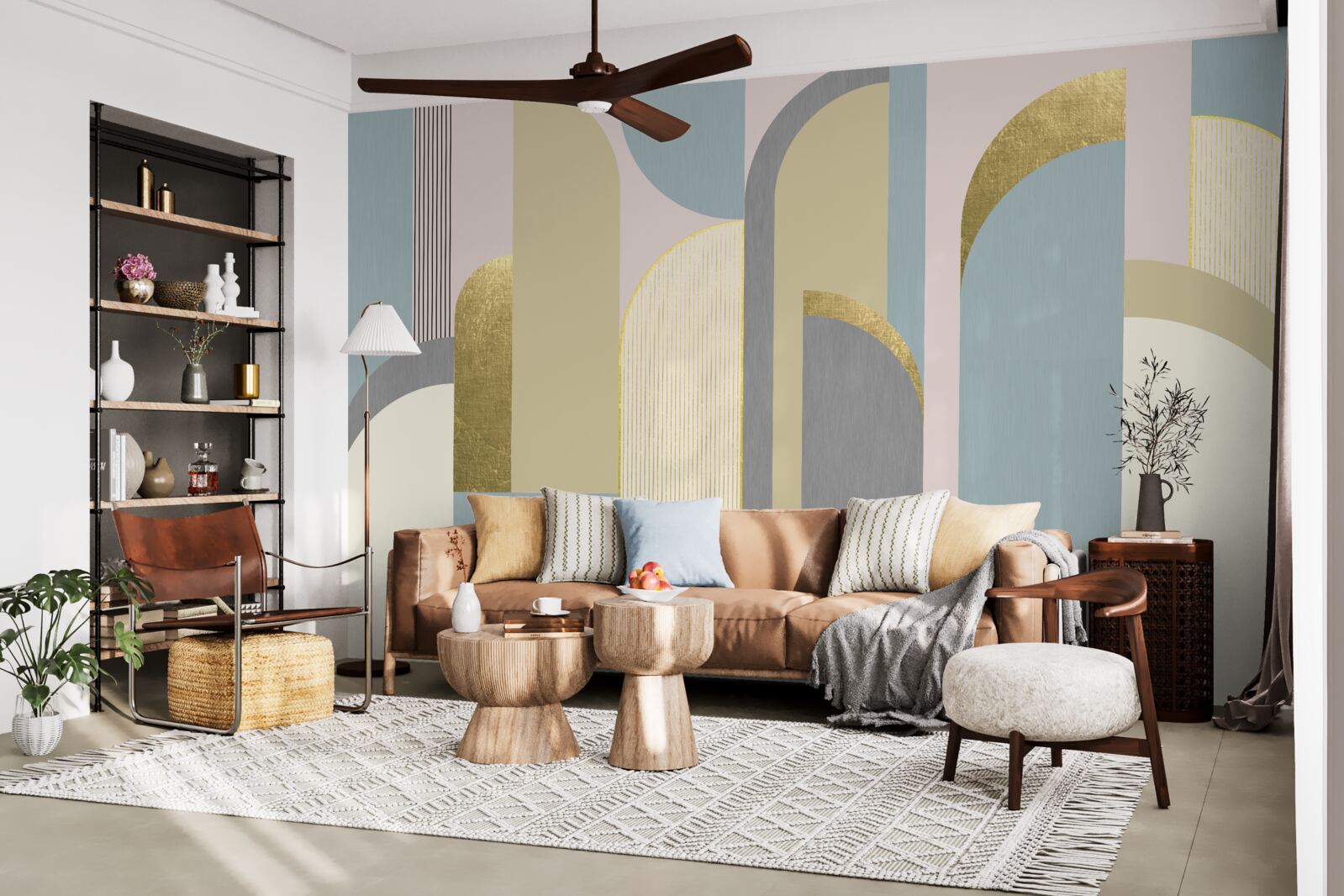 Фотошпалери арки з геометричними формами