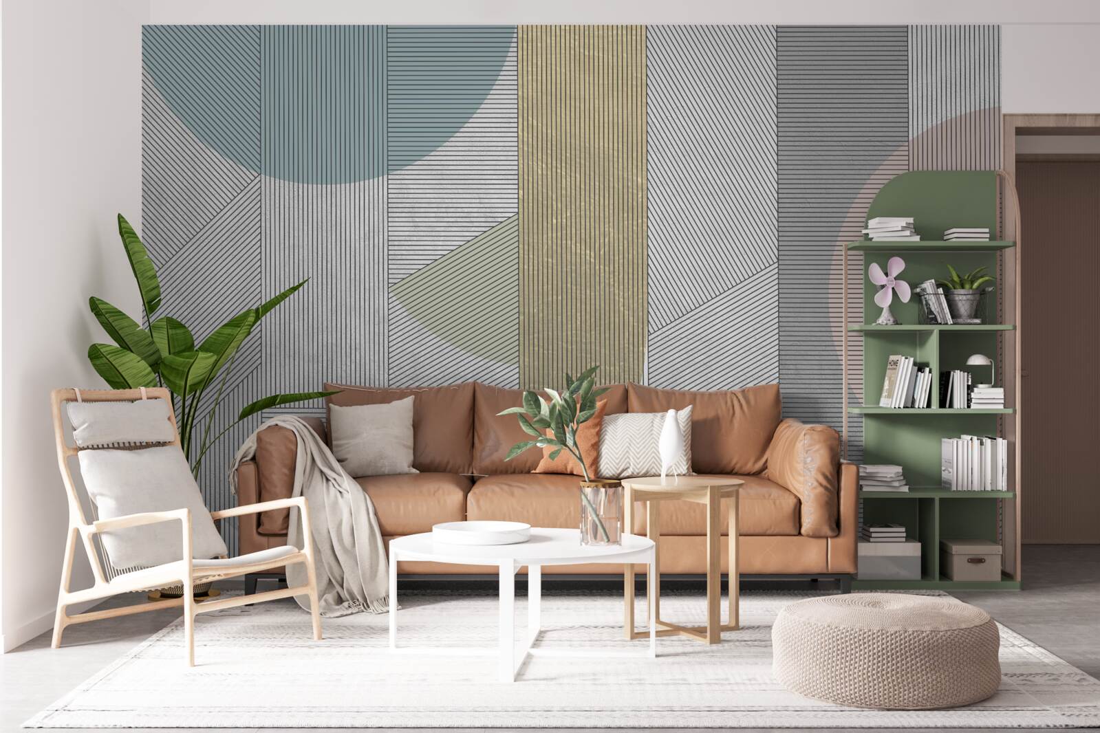 Фотошпалери змішана послідовність вертикальних і горизонтальних ліній