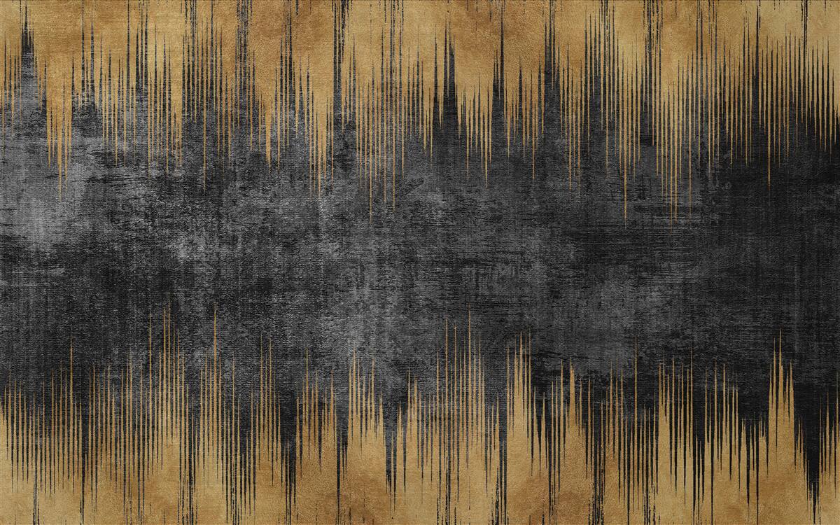 Фотошпалери чорні та золоті смуги