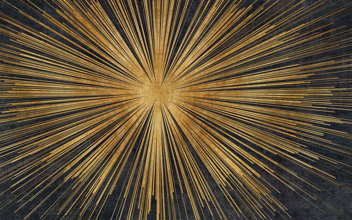 Фотошпалери сонячні промені яскраво світять на заході сонця