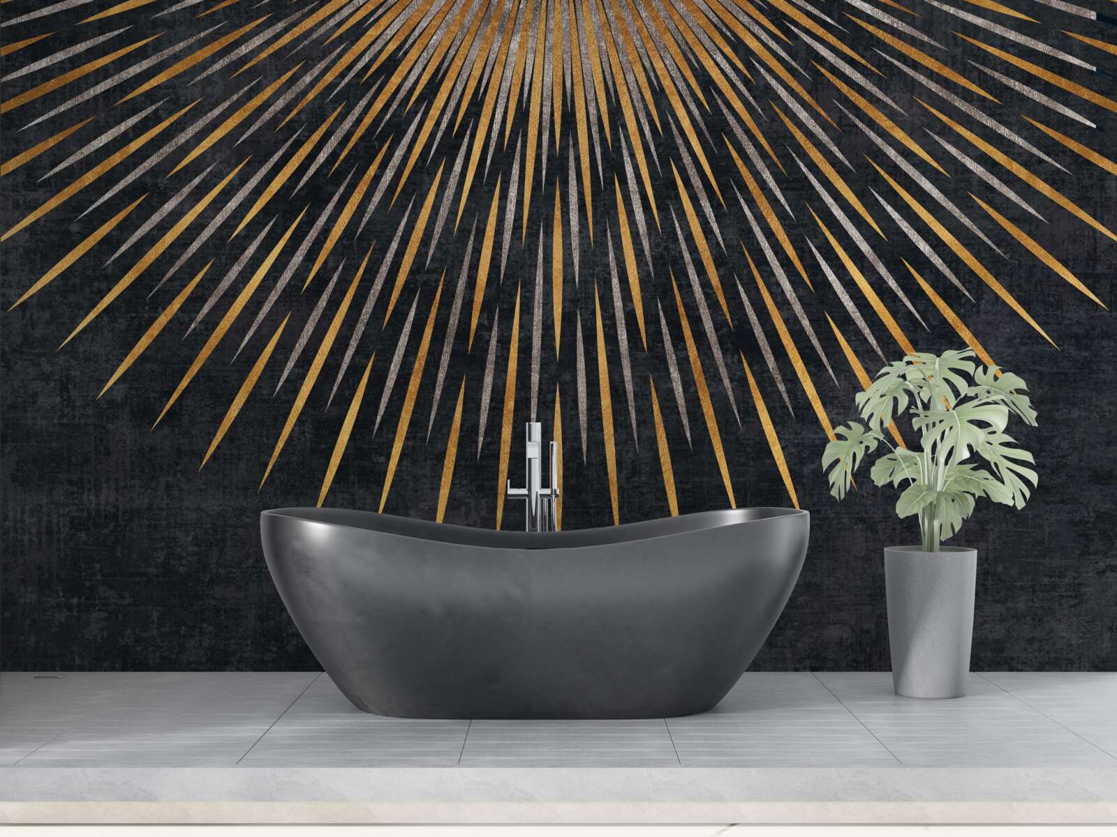 Фотошпалери сонячні промені на темному тлі