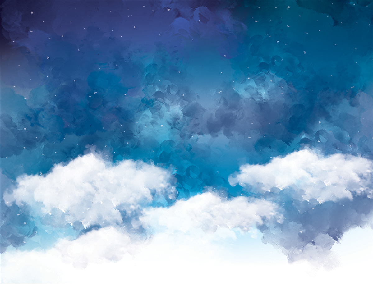 Фотошпалери зоряне небо, затягнуте хмарами вночі