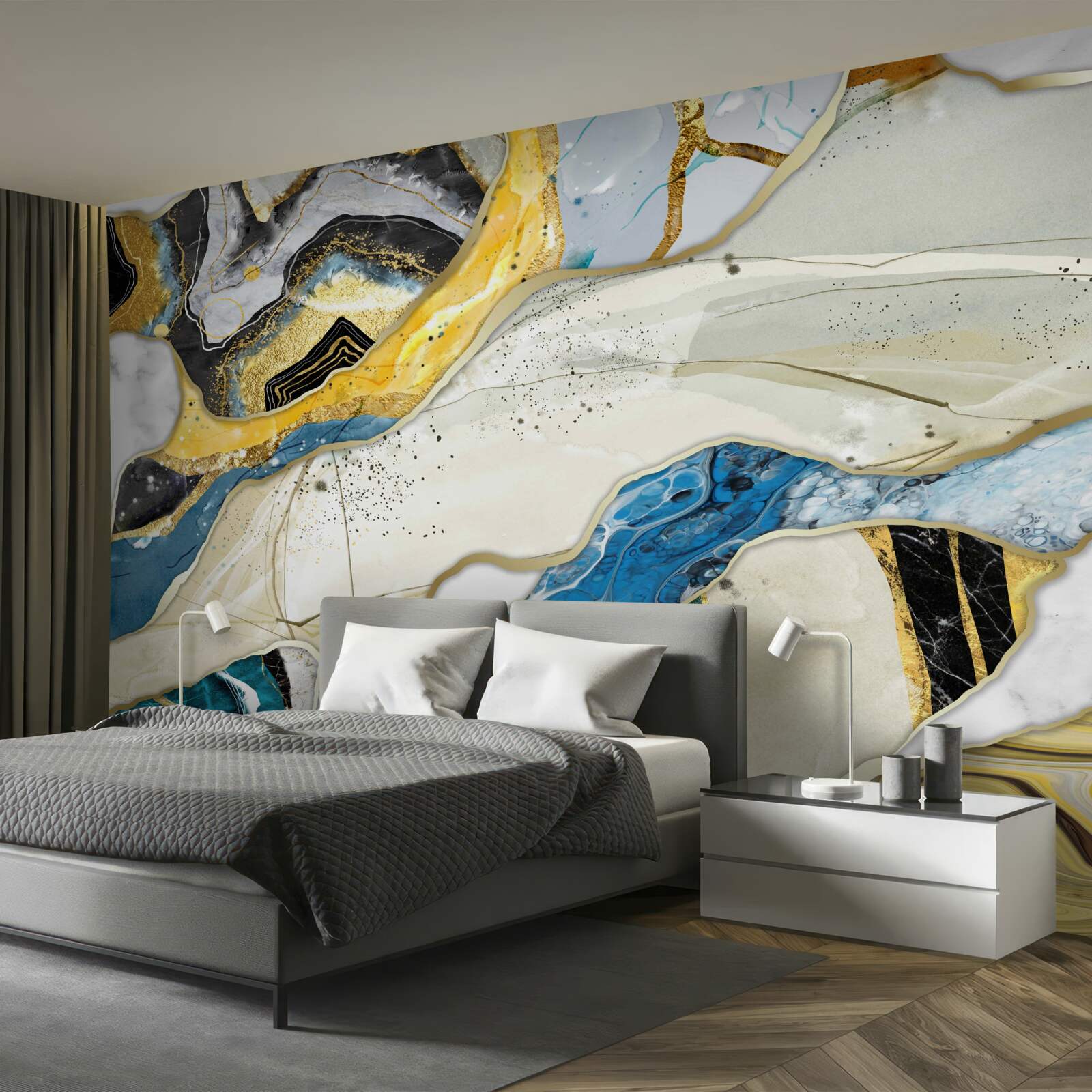 Фотошпалери мармур з абстрактним геометричним візерунком