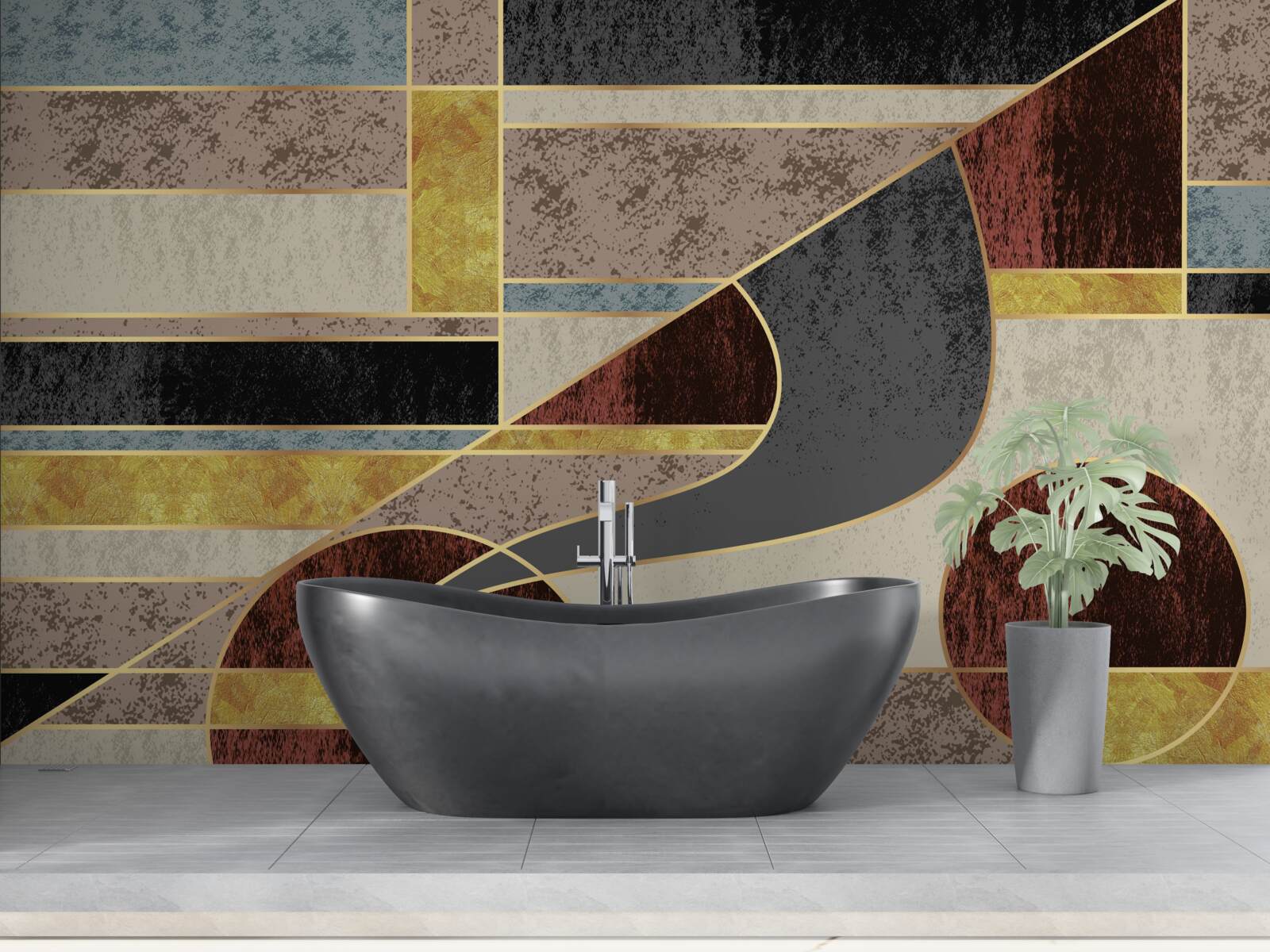 Фотошпалери колаж з різнокольорових елементів