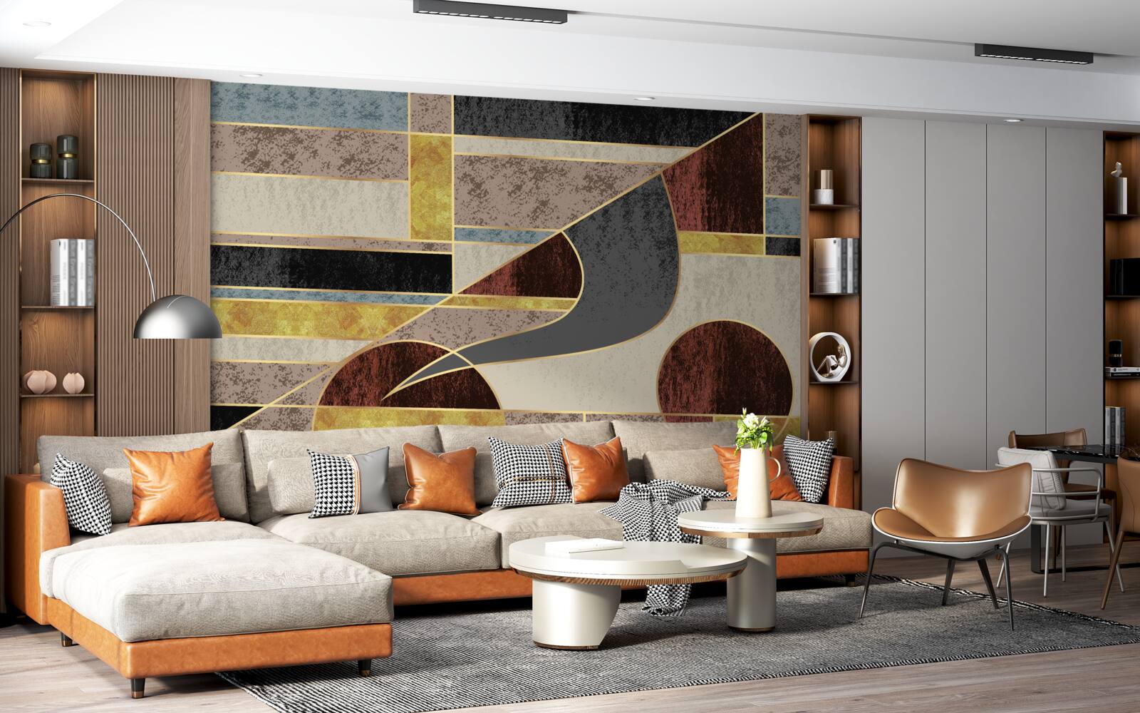 Фотошпалери колаж з різнокольорових елементів