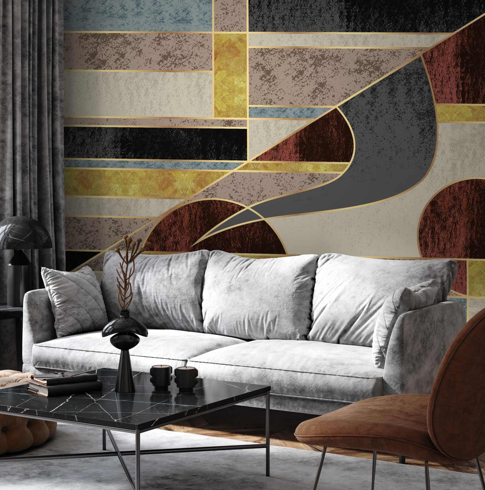 Фотошпалери колаж з різнокольорових елементів