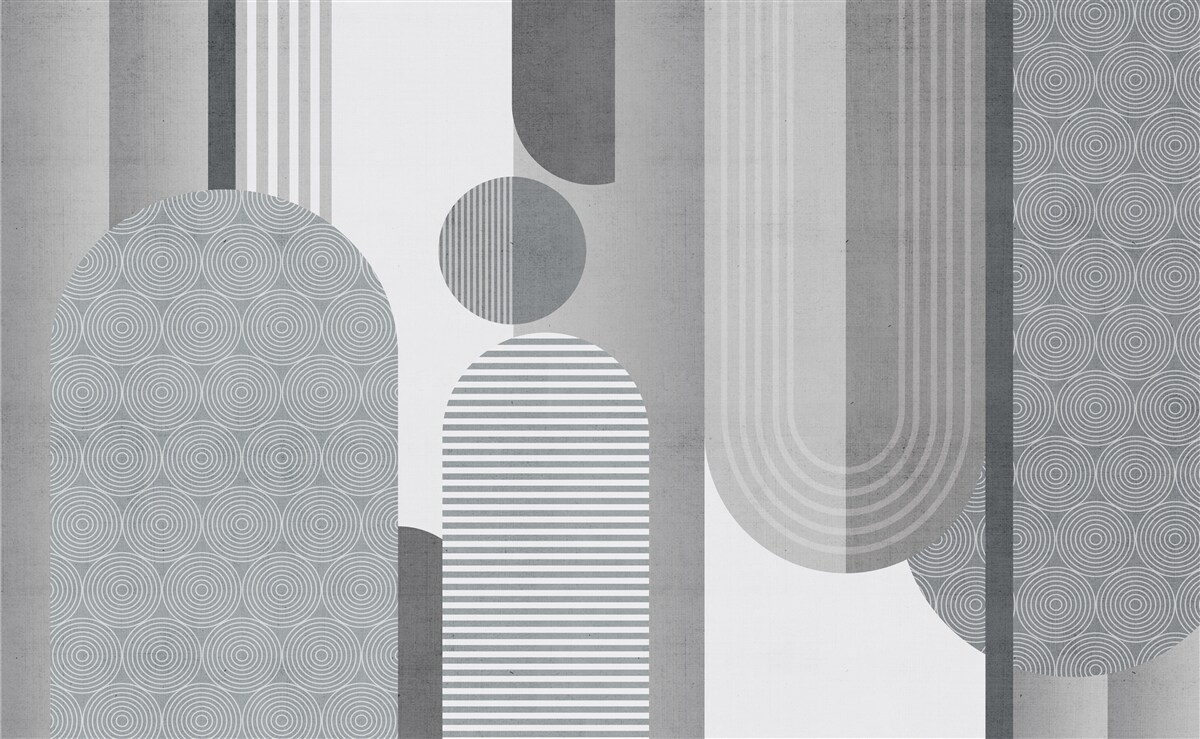 Фотошпалери заштриховані прямокутники з дугоподібною формою