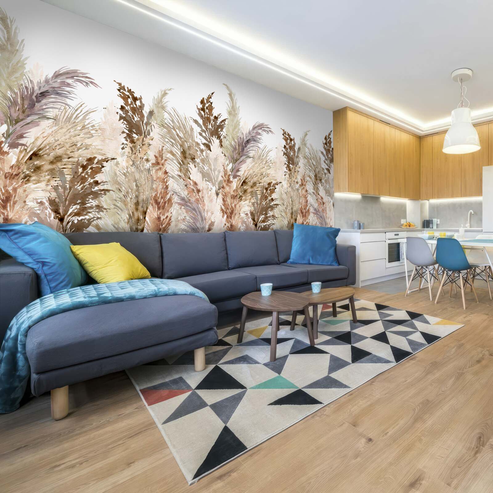 Фотошпалери поле, вкрите осіннім лугом