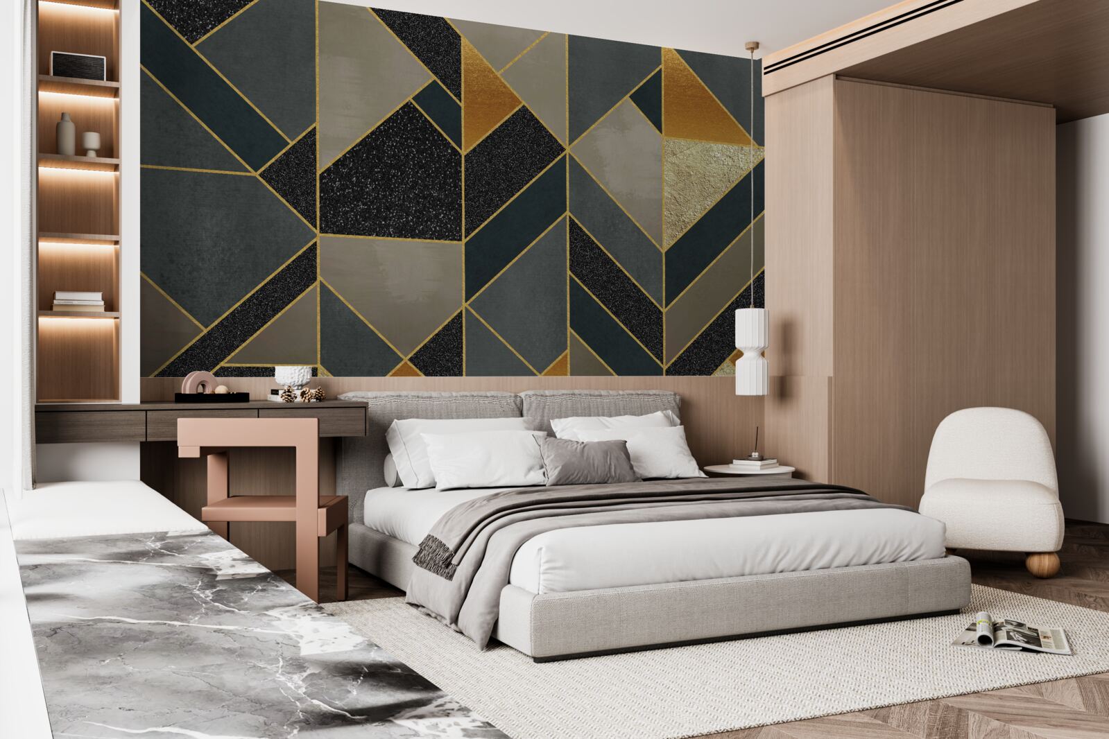 Фотошпалери мозаїка темного кольору