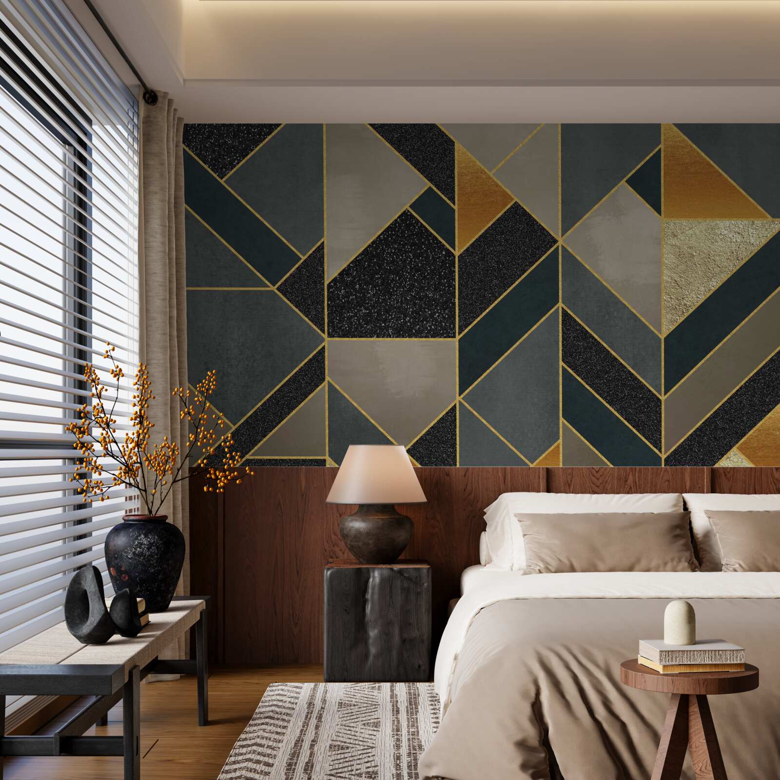 Фотошпалери мозаїка темного кольору