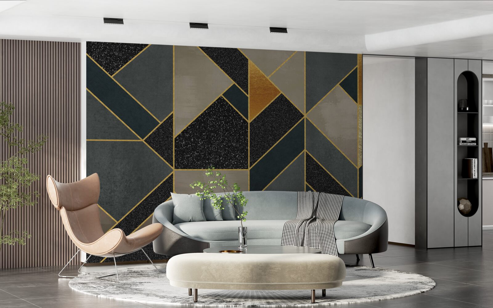 Фотошпалери мозаїка темного кольору