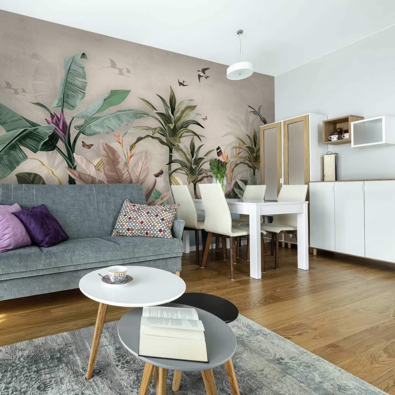 Фотошпалери тропіки - це місце, де птахи знаходять задоволення