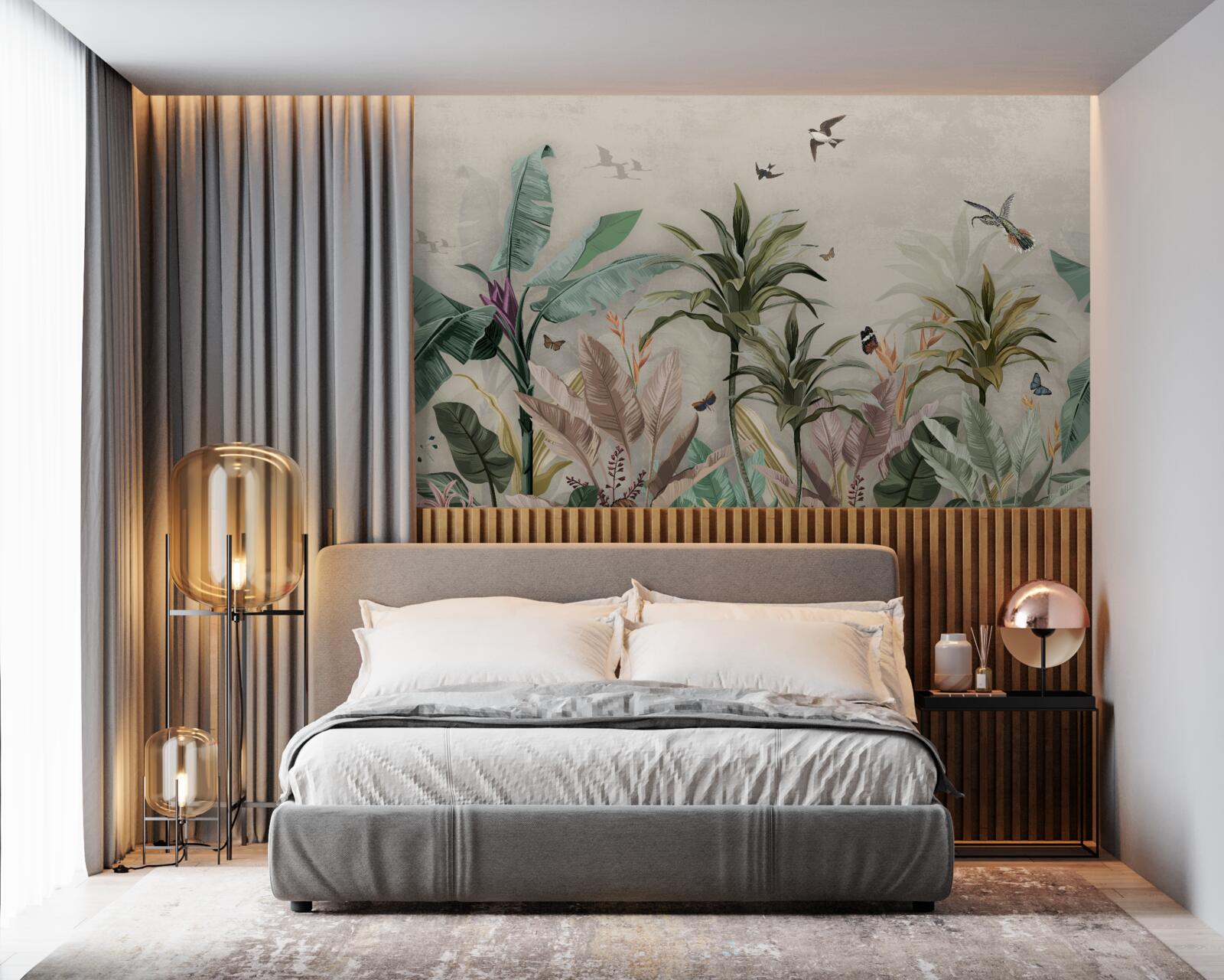 Фотошпалери тропіки - це місце, де птахи знаходять задоволення