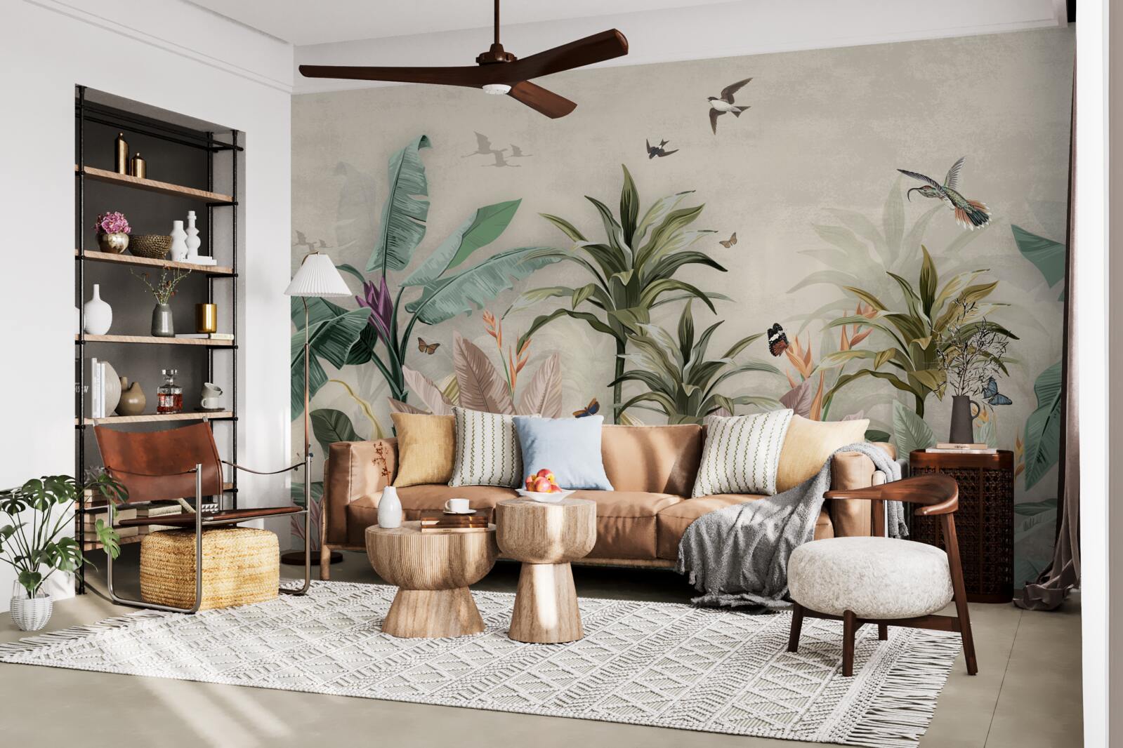 Фотошпалери тропіки - це місце, де птахи знаходять задоволення