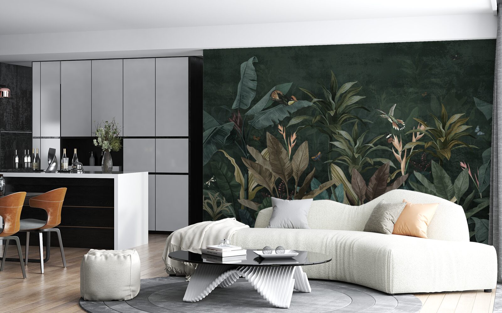 Фотошпалери тропічні джунглі вночі