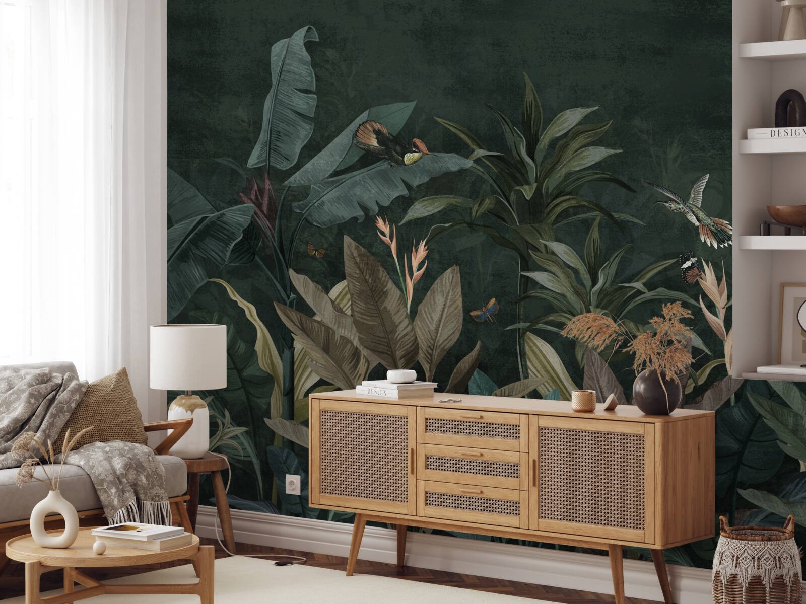 Фотошпалери тропічні джунглі вночі