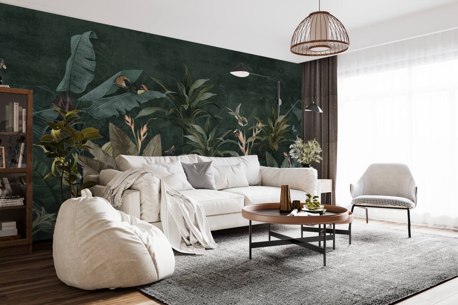 Фотошпалери тропічні джунглі вночі