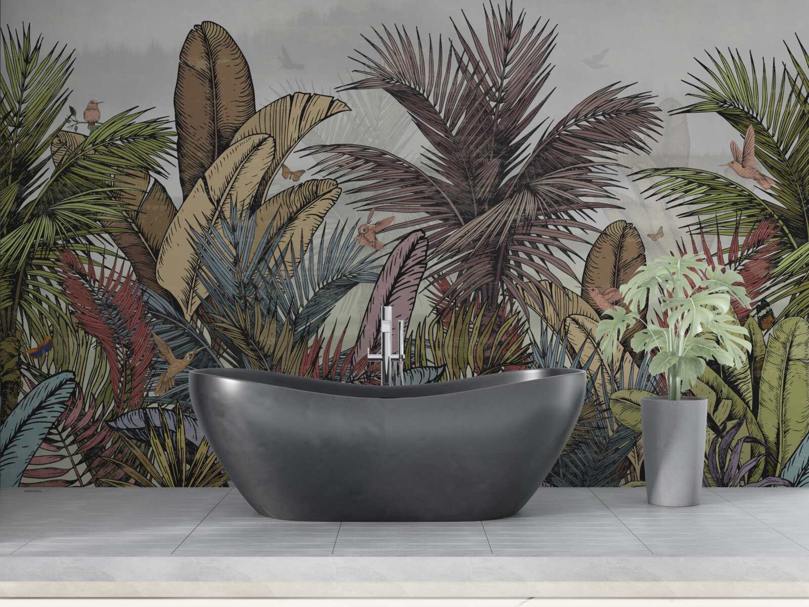 Фотошпалери екзотична тропічна флора