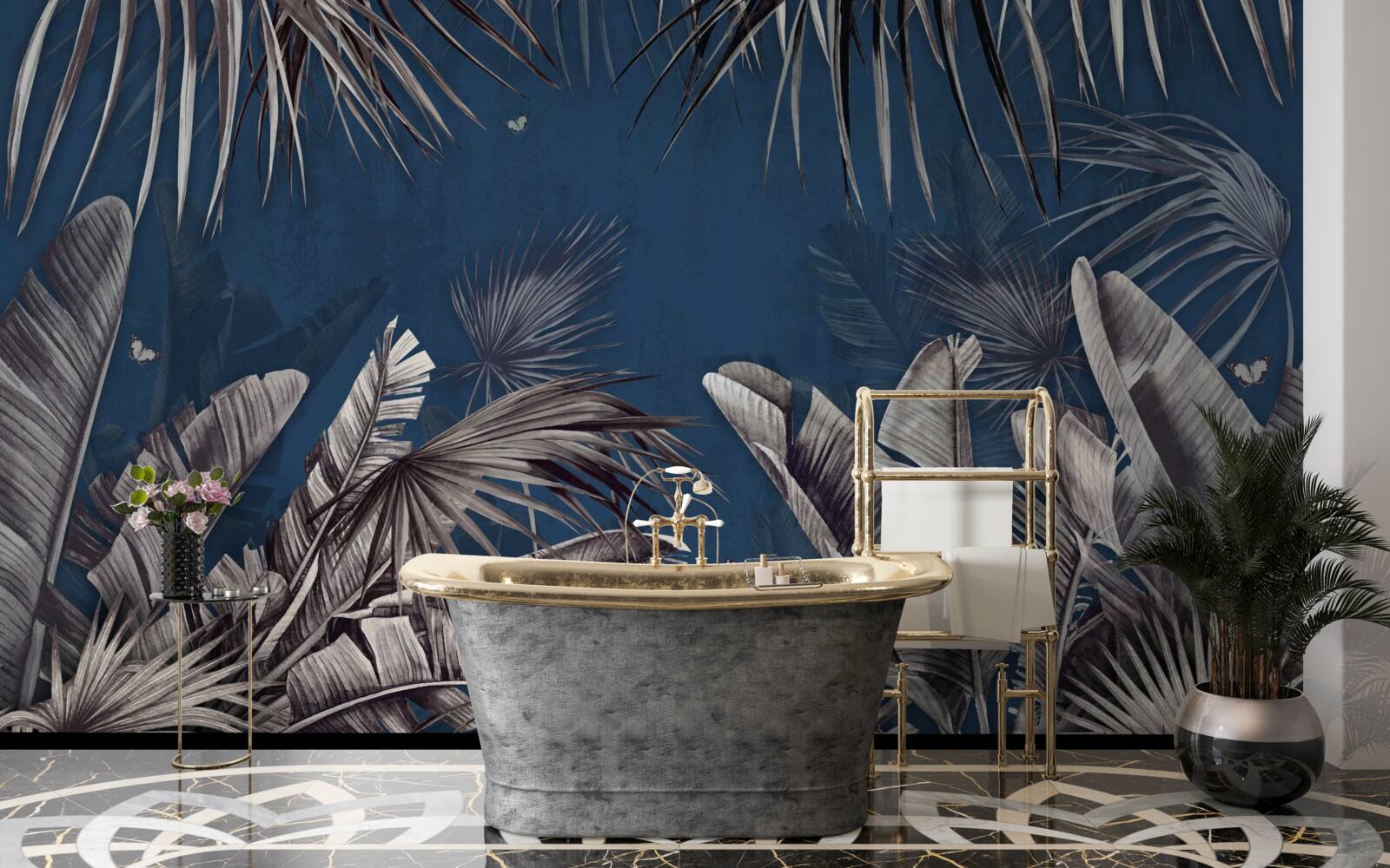 Фотошпалери ніч опускається на папороть